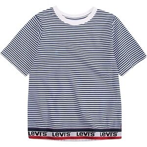 Levi's Girls Breezy Cotton T-Shirt Blue/White NWT Size Medium